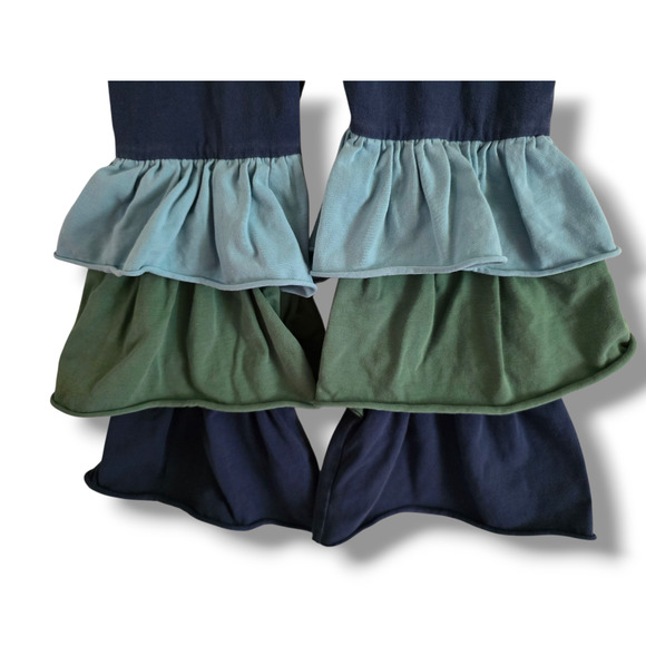 Matilda Jane 8 Paint by Numbers Benny Vintage Ruffle Bottom Leggings Blue - Picture 3 of 4